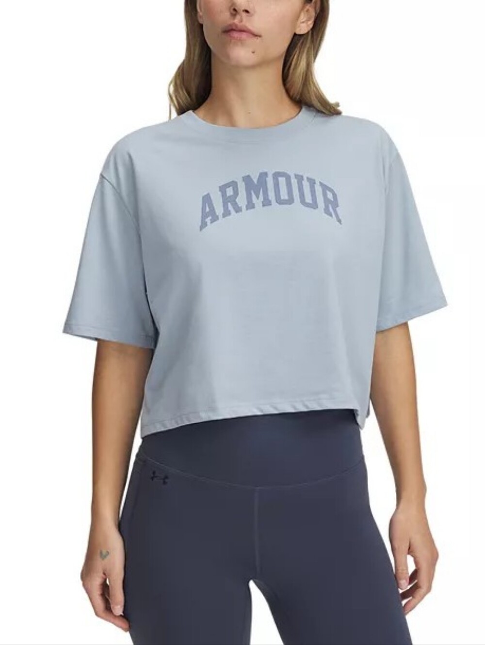 Under Armour UA Rival 96 Short Sleeve Cropped Tee T-shirt Size Medium